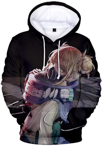 RAQUE Boku no Hero Academia Anime Sweatshirts Mädchen Ochako Manga Hoody Damen Cross My Body Himiko Manga Hoodies, Anime Himiko 09, 36 von RAQUE