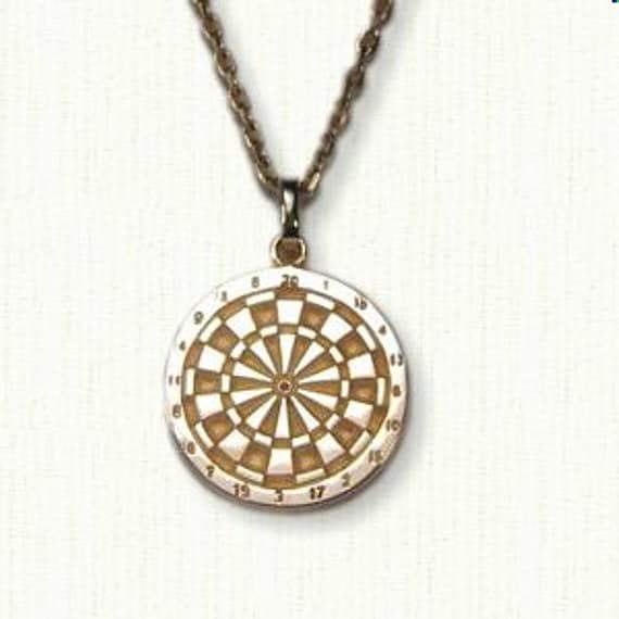 Dartscheibe Anhänger An Kette in 4 Größen | #nl3293 Oder Großer Schlüsselanhänger | Ss08807 von RARUCOM