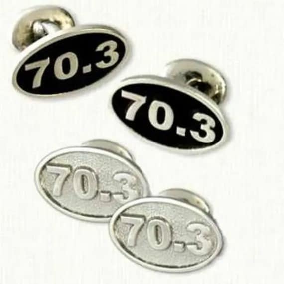 Ironman Triangle Manschettenknöpfe 140.6 Oder 70.3 | Sl06051Cl . Tolles Geschenk Für Den Triathlet von RARUCOM