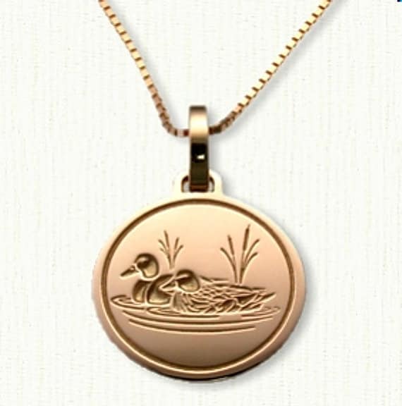 stockente Enten Und Rohrkolben Anhänger - Oval | Ss08180B von RARUCOM