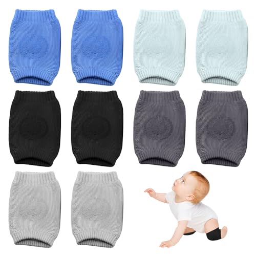 RARWIND Knieschoner Baby Krabbeln, 5 Paar Strapazierfähige Krabbelhilfe für Babys, Baby Knieschoner zum Krabbeln, Knieschoner Baby, Krabbel Knieschoner Baby für Babys im Alter von 6-24 Monaten von RARWIND