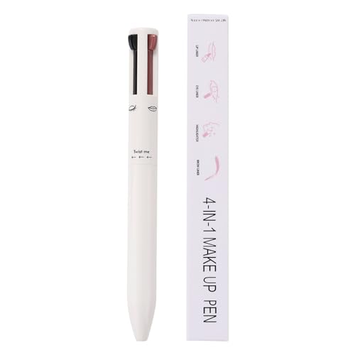 Multi-Make-up-Stift 4 in 1,Multifunktionaler wasserfester Make-up-Stift | Schönheitsprodukt, kompakt für unterwegs, mit Eyeliner, Augenbrauen, Lipliner und Highlighter Rasoli von RASOLI