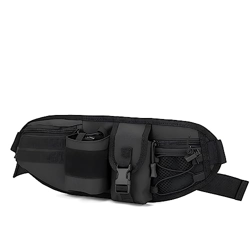 Multifunktionale Taktische Gürteltasche, Training, Klettern, Reisen, tragbare Umhängetasche, Hüfttasche for Männer und Frauen (Color : Blk, Size : 42x15cm) von RASPIO