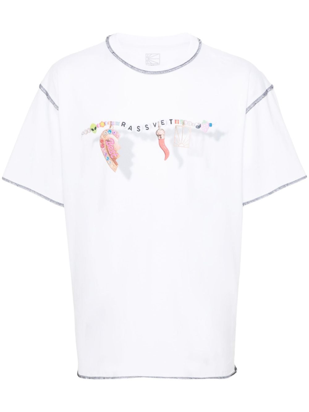 RASSVET T-Shirt mit Logo-Print - Weiß von RASSVET