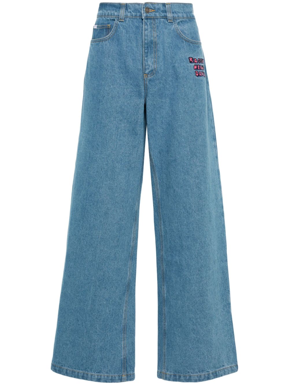 RASSVET Weite Jeans mit Slogan-Stickerei - Blau von RASSVET