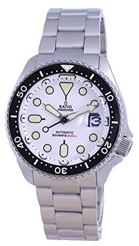 RATIO FreeDiver White Dial Sapphire Crystal Stainless Steel Automatic RTB209 200M Men's Watch von RATIO