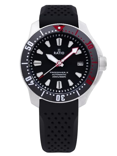 RATIO FreeDiver X Marine Black with Black Ceramic Inlay Automatic Diver RTX001 200M von RATIO