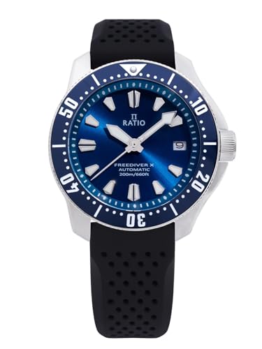 RATIO FreeDiver X Ocean Blue with Blue Ceramic Inlay Automatic RTX003 200M von RATIO