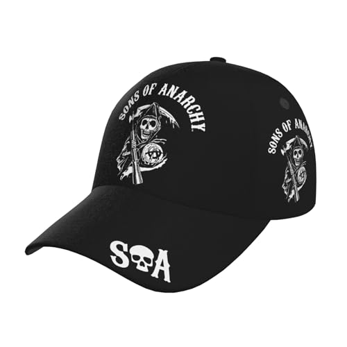 RATKATU Baseballkappe für Herren und Damen Sons Verstellbar of Baseball Cap Unisex An*arc&hy Basecap Sonnenhut Sportkappe für Outdoor Sport Leisure Reisen RATKATU Baseballkappe für Herren und Damen Sons Verstellbar of Baseball Cap Unisex An*arc&hy Basecap Sonnenhut Sportkappe für Outdoor Sport Leisure Reisen von RATKATU