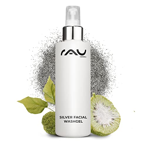 Waschgel für das Gesicht mit Mikrosilber - Kolloidales Silber Gesichtsreinigung Silver Facial Washgel 200 ml - Tiefenreinigung für Unreine Haut, Ölige Haut, Akne, Make-Up Entferner von RAU Cosmetics