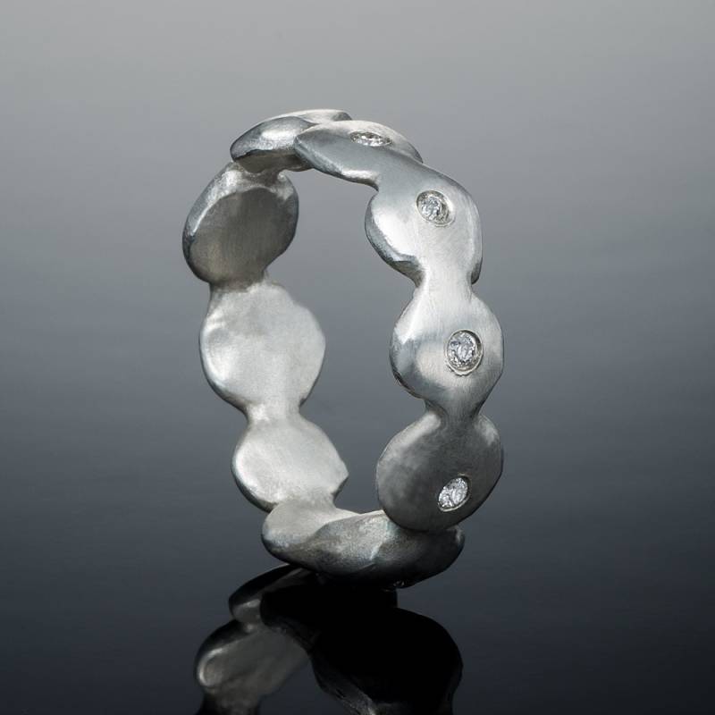 Saphir-Verlobungsring, Saphir-Ehering, Saphir-Band, Versprechensring, Einzigartiger Unendlichkeitsring, Jubiläumsring, Moderner Ehering von RAVITKAPLANJEWELRY