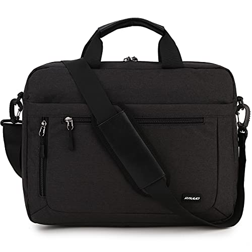 RAVUO Laptop-Tasche für Herren, wasserabweisend, Schultertasche, 39,6 cm (15,6 Zoll), Computer-Tragetasche, Business-Aktentasche mit Organizer-Tasche von RAVUO