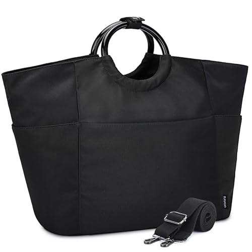 RAVUO Strandtasche Damen, Badetasche XXL Familie Extra Groß Shopper Handtasche mit Reißverschluss Wasserdicht Sanddicht Strandtasche Beach Tote Bag von RAVUO