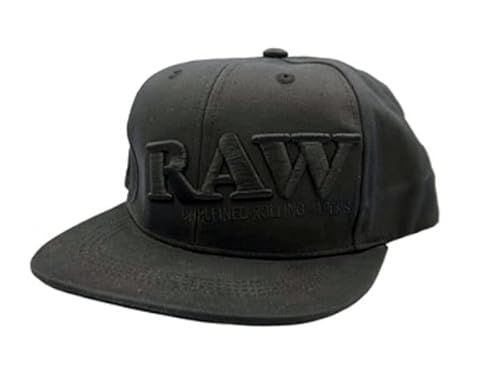 RAW Baseball Cap Flat Brim Snapback Schwarz ON Schwarz, Schwarz , Einheitsgröße RAW Baseball Cap Flat Brim Snapback Schwarz ON Schwarz, Schwarz , Einheitsgröße von RAW