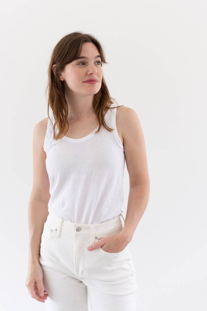 Der Avignon Panzer | Vintage Weißes Tank Top 100% Baumwolle Singlet Gewaschenes Deadstock Unterhemd Xs von RAWSONSTUDIO