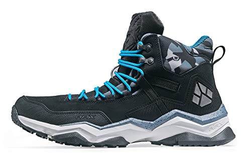 RAX Herren Wild Wolf Mid Venture Wasserdicht Leichte Wanderstiefel, carbon schwarz, 47 EU von RAX