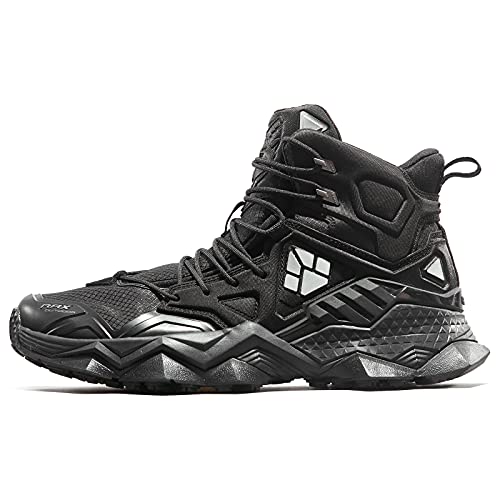 RAX Men's Hiking Boots Waterproof Non-slip Climbing Shoes (Black, numeric_42) von RAX