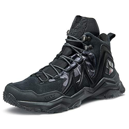 RAX Peak Wolf Herren Wanderschuhe, wasserdicht, leicht, Rucksackreisen, Schwarz (schwarz), 44 EU von RAX