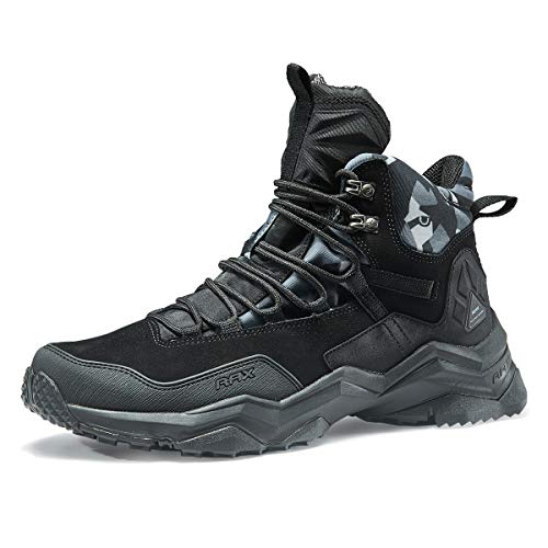 RAX Wild Wolf Mid Venture Herren-Wanderschuhe, wasserdicht, leicht, Schwarz, 42.5 EU von RAX