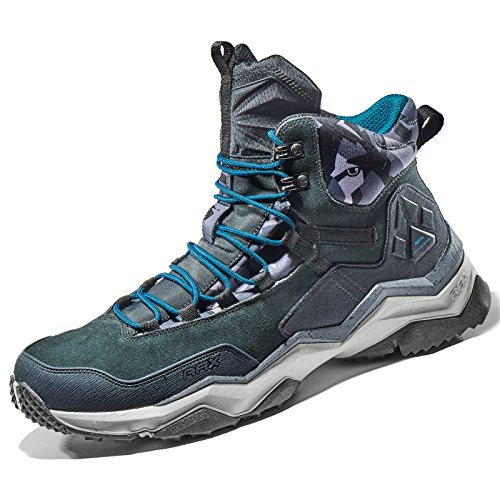 RAX Wild Wolf Mid Venture Herren-Wanderschuhe, wasserdicht, leicht, carbon schwarz, 47 EU von RAX