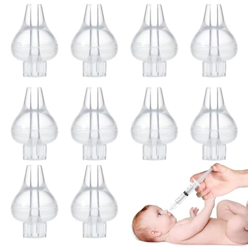 RAXLUPO 10 Stück Silikon Nasensaugspitze Baby Geeignet fü Nasenspüler Wiederverwendbare Silikon Nasensaugspitze, Hochwertigen Nasenspülset Sicherer und Komfortabel von RAXLUPO