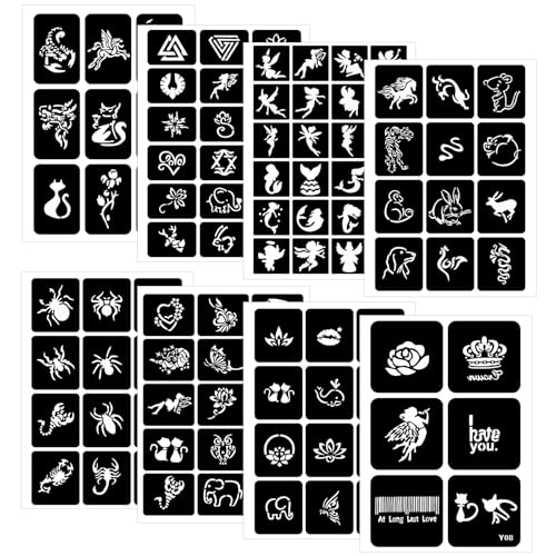 8 Blätter Glitzer Tattoo Schablonen, Temporäre Schablonen tattoos für kinder, Insekten, Tiere, Feen, Symbole, 122 Stück Glitzertattoos Schablonen für Mädchen Junge,Glitter Tattoo Schablonen 8 Blätter Glitzer Tattoo Schablonen, Temporäre Schablonen tattoos für kinder, Insekten, Tiere, Feen, Symbole, 122 Stück Glitzertattoos Schablonen für Mädchen Junge,Glitter Tattoo Schablonen von RAZET