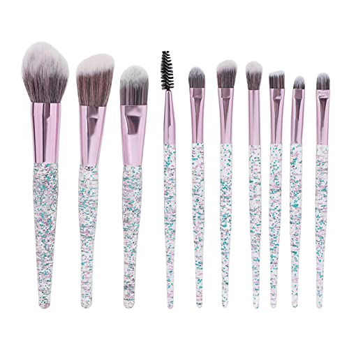 Professionelles Make-up-Pinsel-Set, 10-teiliges Ultraweiches Make-up-Pinsel-Set mit Foundation Contour Blush Concealer-Pinsel Lidschatten-Misch-Liner-Pinsel-Werkzeug Geschenk für Frauen von RAZURE