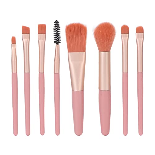 Professionelles Make-up-Pinsel-Set, 8-teiliges Ultraweiches Lila Make-up-Pinsel mit Foundation Contour Blush Concealer-Pinsel Lidschatten-Misch-Liner-Pinsel-Werkzeug Geschenk für Frauen(Rosa) von RAZURE