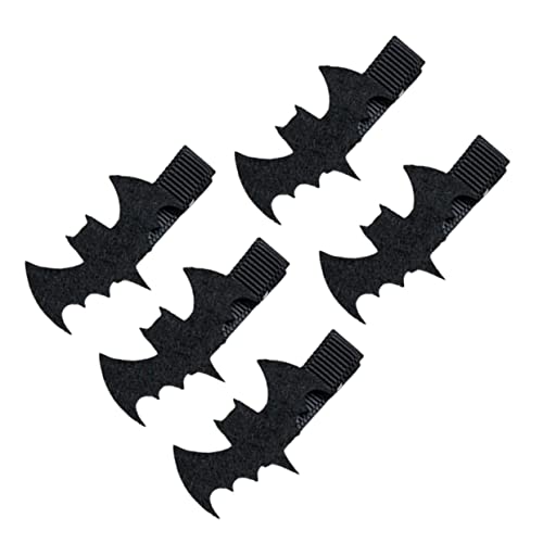 5 Stück Partys schwarze Maskerade bei Cartoon Mädchen Cosplay Kopf Haarnadel Goth Alligator Zubehör Haarnadeln Party Vampir Flügel Fledermaus Haar Frauen für Haarspangen Horror Bang Pins von RAZZUM