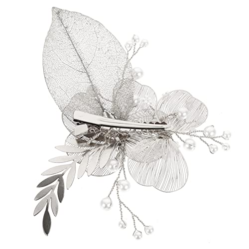 Damen-Klipp-Griffe, Kopfbedeckung, Blume, Haarnadeln, Griff, Geschenke, Perle, golden, Haarspange, Haarspange, Klemme, Hochzeit, Blatt, Haarnadel, Styling, Schmuck, Entenschnabel, Blumenblätter, Braut von RAZZUM