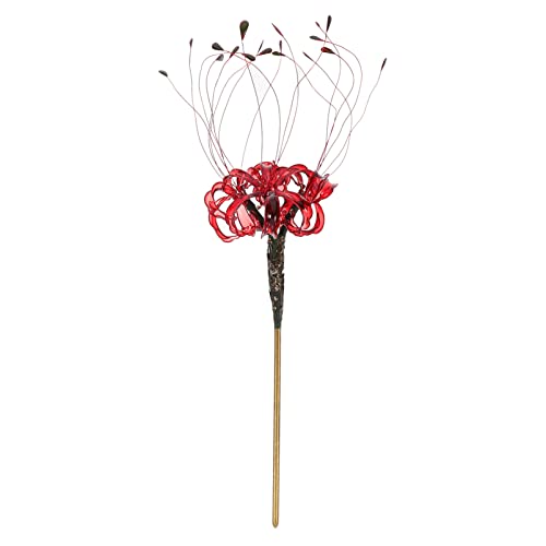 Essstäbchen Kopfschmuck Radiata Maker Dutt Clip Chinesische Frauen Higan Foto Blume Scheibe Stick Pin Essstäbchen für Mädchen Klassische Harz-Haarnadel: Lily Chignon Lange Spinne Kristall Hanfu von RAZZUM