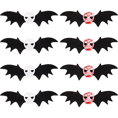 Fledermaus Haarspangen, 8 Stück Halloween Fledermaus Haarspangen Halloween Haarspangen Teufel Flügel Haarspangen für Kinder Erwachsene Haarnadel (Color : A von RAZZUM