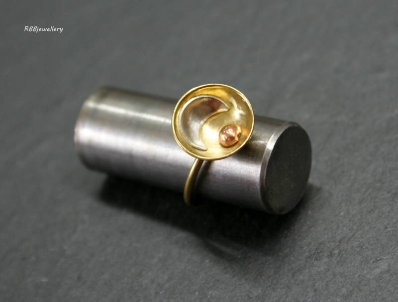 Handgemachte Gemischt Metall Messing Sterling Silber Kupfer Ring Handgemachte Gemischt Metall Messing Sterling Silber Kupfer Ring von RBBcuriosities