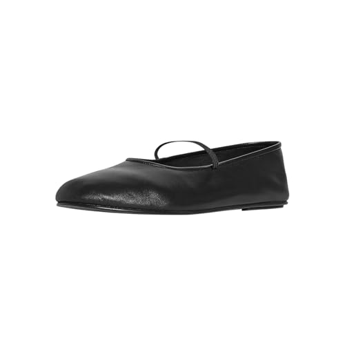 RBCYC Damen Echtes Leder Flache Gummiband Pump mit Knöchelriemen Slip On Mary Jane Geschlosse Rounde Zehe Schuhe Chunky Niederige Absatz Casual Arbeit EU Size 40 Schwarz RBCYC Damen Echtes Leder Flache Gummiband Pump mit Knöchelriemen Slip On Mary Jane Geschlosse Rounde Zehe Schuhe Chunky Niederige Absatz Casual Arbeit EU Size 40 Schwarz von RBCYC