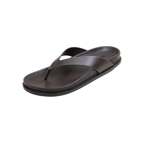 RBCYC Damen Flip Flop Mode Slip On Badelatsche Flache mit Fußbett Geöffnete Rounde Zehe Schuhe Chunky Absatz Casual Reisen EU Size 36 Schokolade von RBCYC