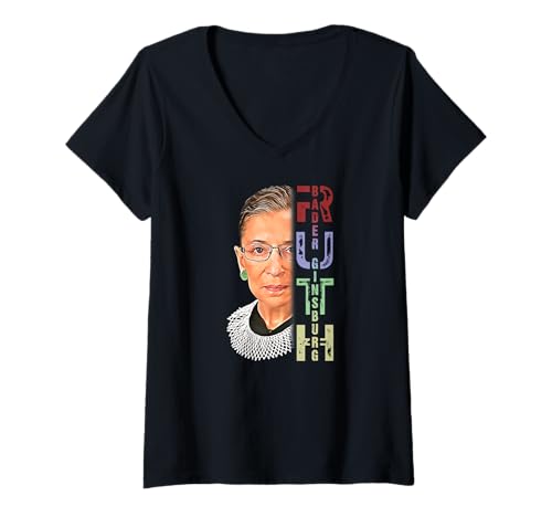 Damen Feministin Ruth Bader Ginsburg RBG T-Shirt mit V-Ausschnitt Damen Feministin Ruth Bader Ginsburg RBG T-Shirt mit V-Ausschnitt von RBG Ruth Bader Ginsburg Gifts