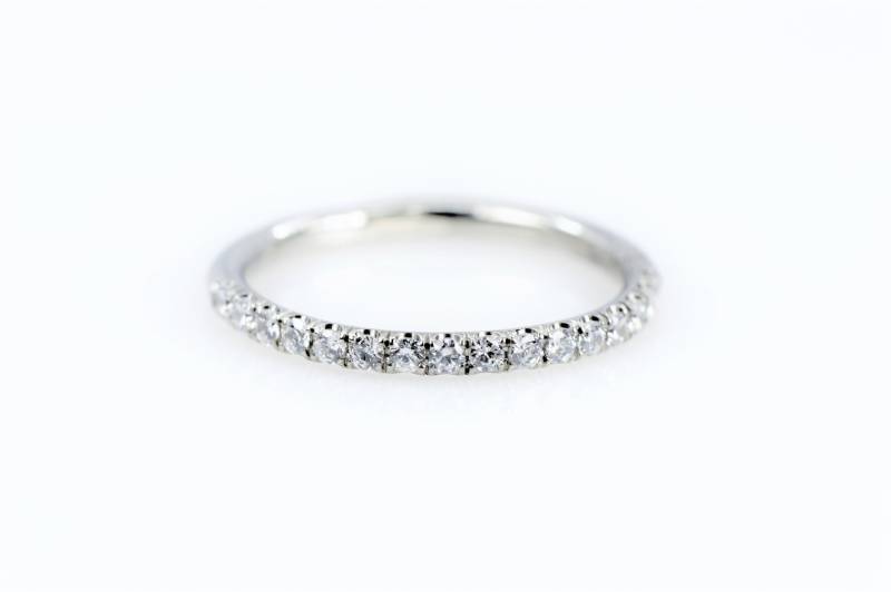 14K Gold Diamant Ehering , Hochzeitsring, Diamantbänder, Halbe Eheringe von RBJewelryDesign