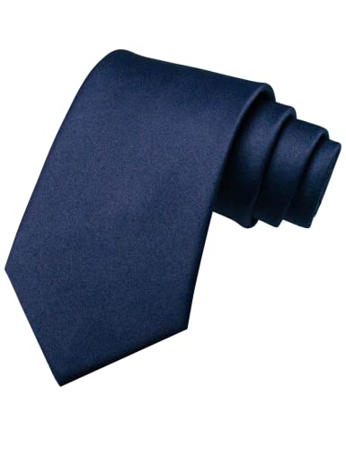 RBOCOTT Herrenkrawatte Einfarbige Krawatte Marineblau Business Hochzeitskrawatte (8cm-11) von RBOCOTT