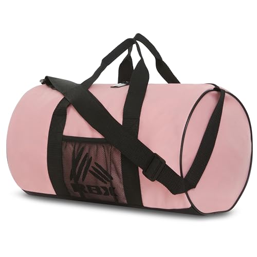 RBX Barrel Turnbeutel für Herren, Kleiner Turnbeutel für Frauen, Duffle Bag für Reisen, Sporttasche, Camping, Wochenende, Carry On, Übernachtung Duffel Bag für Frauen mit Schultergurt, Rose, von RBX