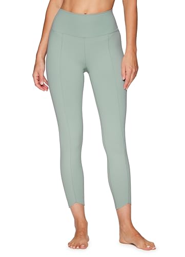 RBX Buttery Soft Squat Proof 7/8 Leggings für Frauen, hohe Taille, Tulpenschnitt, knöchellange Laufhose mit nahtlosem Saum, Meeresschaum, Groß von RBX