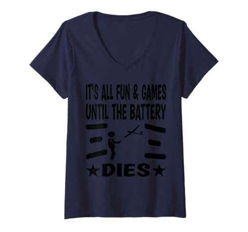 Damen Das Macht Alles Spaß T-Shirt mit V-Ausschnitt Damen Das Macht Alles Spaß T-Shirt mit V-Ausschnitt von RC Airplane RC Plane Lover Remoted Controlled Plan