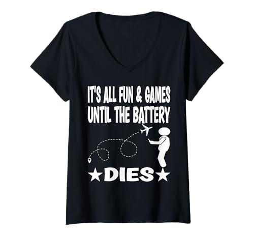 Damen Das macht alles Spaß T-Shirt mit V-Ausschnitt Damen Das macht alles Spaß T-Shirt mit V-Ausschnitt von RC Airplane RC Plane Lover Remoted Controlled Plan