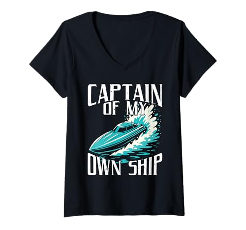 Damen RC Boot Design für RC Captain ferngesteuertes Boot T-Shirt mit V-Ausschnitt Damen RC Boot Design für RC Captain ferngesteuertes Boot T-Shirt mit V-Ausschnitt von RC Boat Accessories for RC Model Captain