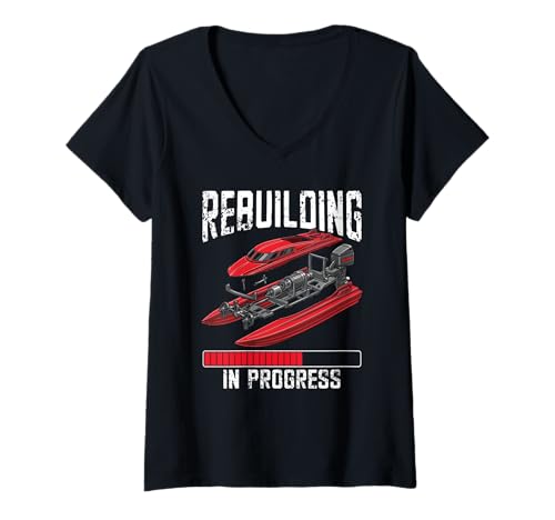 Damen RC Boot Modell Design für RC Captain Remote Control Boot T-Shirt mit V-Ausschnitt Damen RC Boot Modell Design für RC Captain Remote Control Boot T-Shirt mit V-Ausschnitt von RC Boat Accessories for RC Model Captain