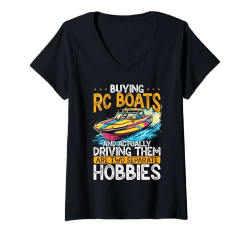 Damen RC Boot Modell Design für RC Captain T-Shirt mit V-Ausschnitt Damen RC Boot Modell Design für RC Captain T-Shirt mit V-Ausschnitt von RC Boat Accessories for RC Model Captain