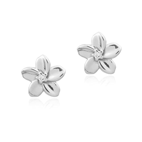 PaLu Flower Studs – 925 Sterling Silber Blumen-Ohrstecker mit Zirkonia – nachhaltig handgefertigt – Geschenk für Frauen von RC Design Jewelry