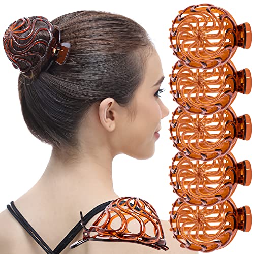 RC ROCHE 6 Stück Haar Spinne Oktopus Klaue Kiefer für Damen Mädchen Haarklammer Haarspange Haarhalter, Medium Braun von RC ROCHE ORNAMENT