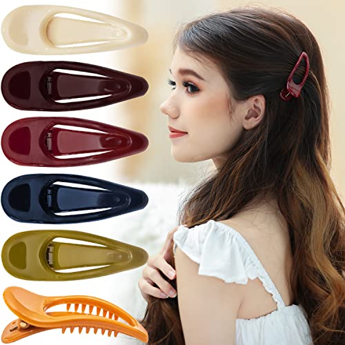 RC ROCHE 6 Stück Entenschnabel Krokodil Haarklammer Haarspange für Damen Rutschfest Schnabelklammern Breite Zähne mit Bogen Abteilklammern Alligator Haarnadel Haarclips, Klein Klassisch Multifarben von RC ROCHE ORNAMENT