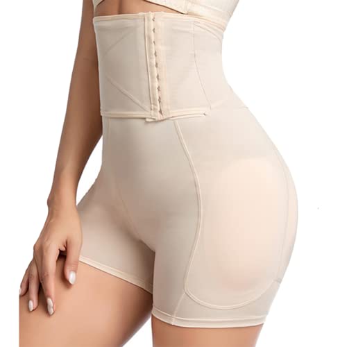 RCBHSD Butt Lifter Push-up Damen Figurenformend Miederpants Bauchweg Hohe Miederhose Taille Body Shaper Formender Shapewear Atmungsaktive (Color:肉色,Size:S) von RCBHSD