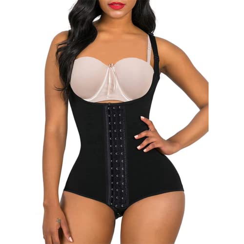 RCBHSD Fajas Colombianas Reductoras Moldeadoras Body Shaper Bauchweg Shaping Offene Büste Mieder Taillenformer Bodysuit(Color:黑色,Size:L) von RCBHSD